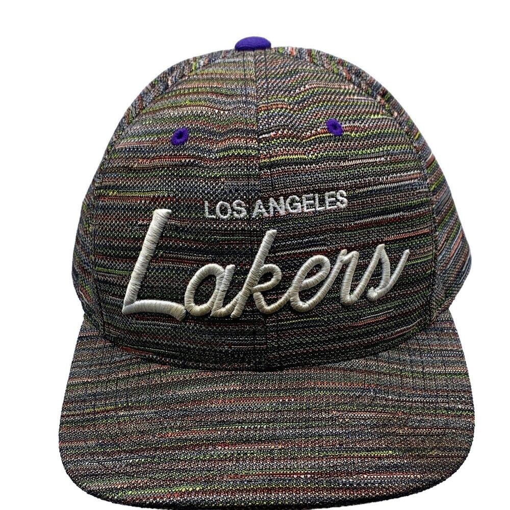 Mitchell & Ness Los Angeles Lakers Snapback Hat Multicolor Purple NBA